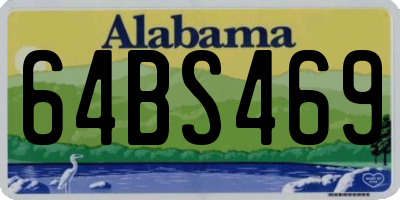 AL license plate 64BS469