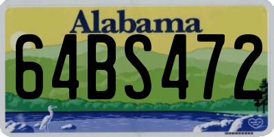 AL license plate 64BS472