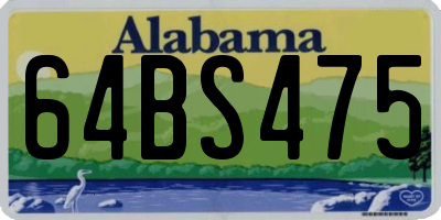 AL license plate 64BS475