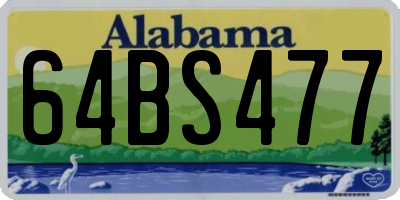 AL license plate 64BS477