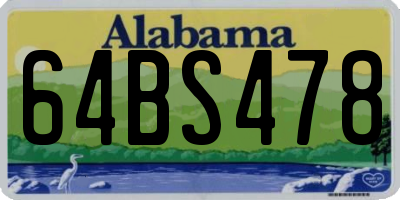 AL license plate 64BS478