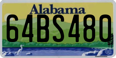 AL license plate 64BS480