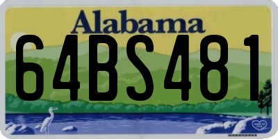 AL license plate 64BS481