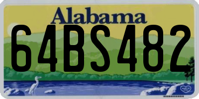 AL license plate 64BS482