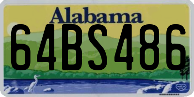 AL license plate 64BS486