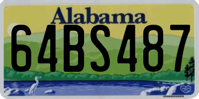 AL license plate 64BS487