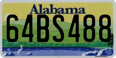 AL license plate 64BS488