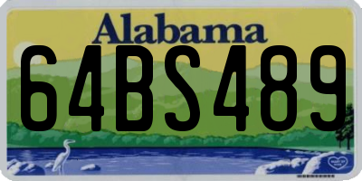 AL license plate 64BS489