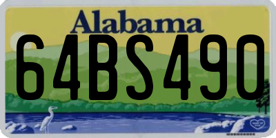 AL license plate 64BS490