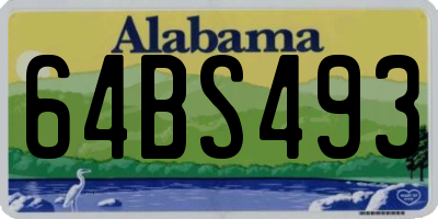AL license plate 64BS493