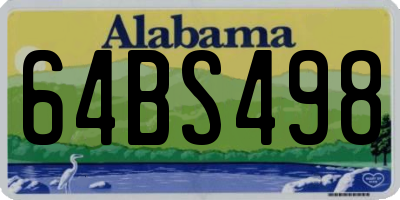 AL license plate 64BS498