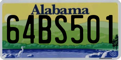 AL license plate 64BS501