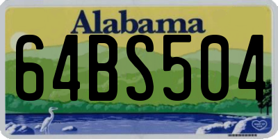 AL license plate 64BS504