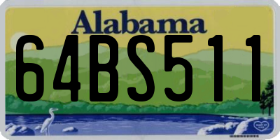 AL license plate 64BS511