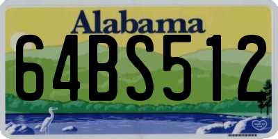 AL license plate 64BS512