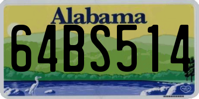 AL license plate 64BS514