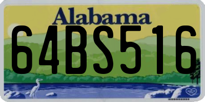 AL license plate 64BS516