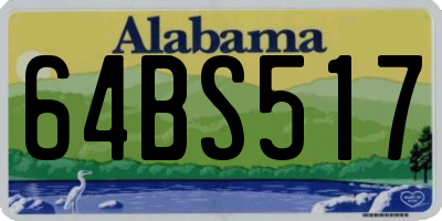 AL license plate 64BS517