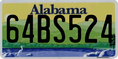 AL license plate 64BS524