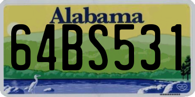 AL license plate 64BS531