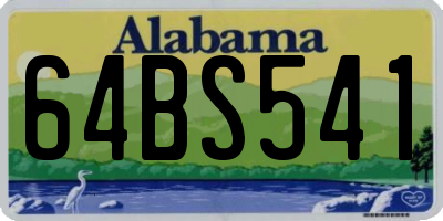 AL license plate 64BS541