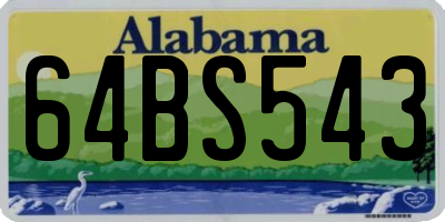 AL license plate 64BS543