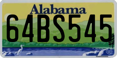 AL license plate 64BS545