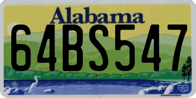 AL license plate 64BS547