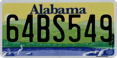 AL license plate 64BS549