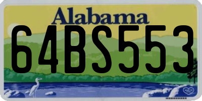 AL license plate 64BS553