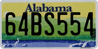 AL license plate 64BS554