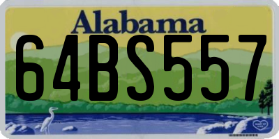 AL license plate 64BS557