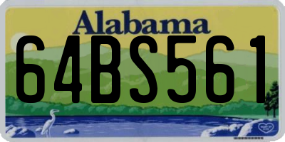 AL license plate 64BS561