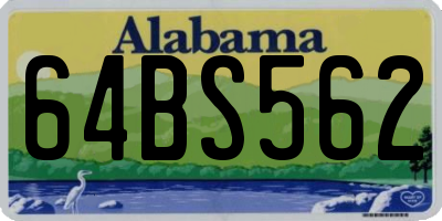 AL license plate 64BS562