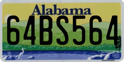 AL license plate 64BS564