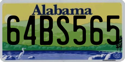AL license plate 64BS565