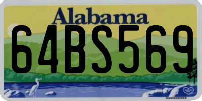 AL license plate 64BS569