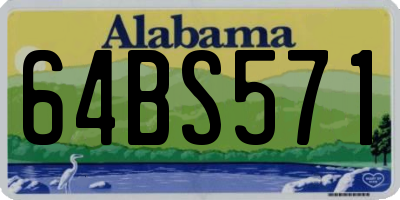 AL license plate 64BS571