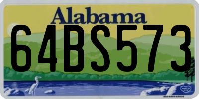 AL license plate 64BS573