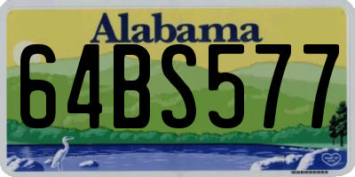 AL license plate 64BS577