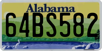 AL license plate 64BS582