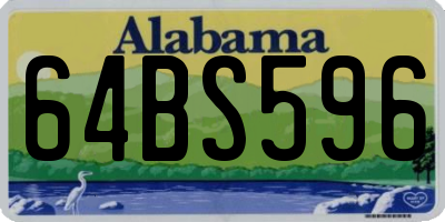 AL license plate 64BS596