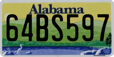 AL license plate 64BS597