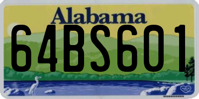 AL license plate 64BS601