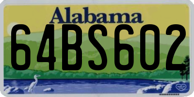 AL license plate 64BS602