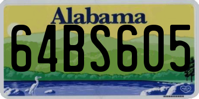 AL license plate 64BS605