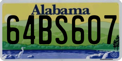 AL license plate 64BS607