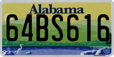 AL license plate 64BS616