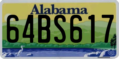 AL license plate 64BS617