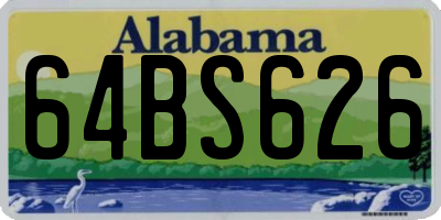 AL license plate 64BS626